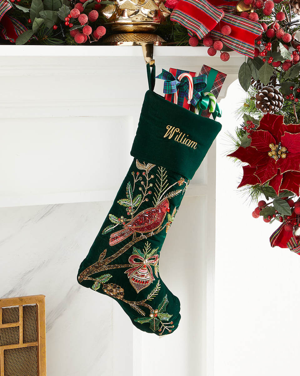 Personalized Christmas Cardinal Stocking